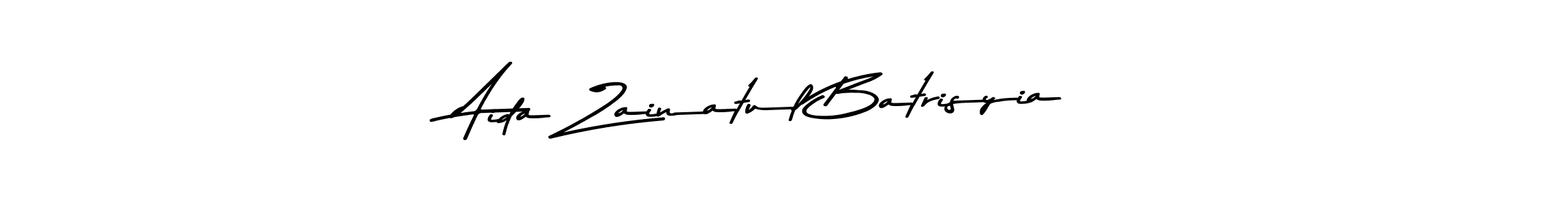 Create a beautiful signature design for name Aida Zainatul Batrisyia. With this signature (Asem Kandis PERSONAL USE) fonts, you can make a handwritten signature for free. Aida Zainatul Batrisyia signature style 9 images and pictures png