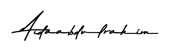 Upgrade your professional image with Aidaabdulrahim signature created with Asem Kandis PERSONAL USE font. Fast, free, and watermark-free download. Aidaabdulrahim signature style 9 images and pictures png