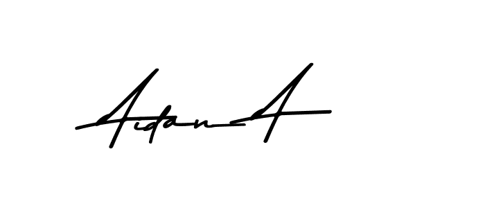 Create a beautiful signature design for name Aidan A. With this signature (Asem Kandis PERSONAL USE) fonts, you can make a handwritten signature for free. Aidan A signature style 9 images and pictures png