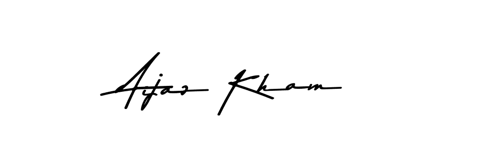 Design your own signature with our free online signature maker. With this signature software, you can create a handwritten (Asem Kandis PERSONAL USE) signature for name Aijaz Kham. Aijaz Kham signature style 9 images and pictures png