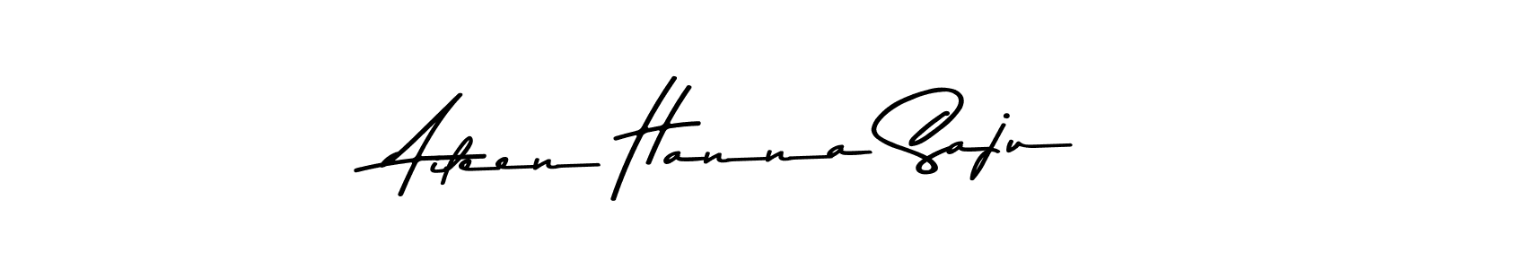 How to make Aileen Hanna Saju name signature. Use Asem Kandis PERSONAL USE style for creating short signs online. This is the latest handwritten sign. Aileen Hanna Saju signature style 9 images and pictures png