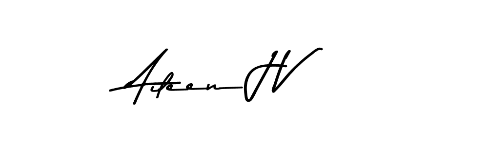 Use a signature maker to create a handwritten signature online. With this signature software, you can design (Asem Kandis PERSONAL USE) your own signature for name Aileen J V. Aileen J V signature style 9 images and pictures png