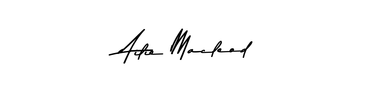 How to make Ailie Macleod name signature. Use Asem Kandis PERSONAL USE style for creating short signs online. This is the latest handwritten sign. Ailie Macleod signature style 9 images and pictures png