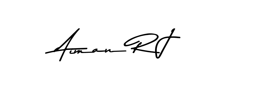 Use a signature maker to create a handwritten signature online. With this signature software, you can design (Asem Kandis PERSONAL USE) your own signature for name Aiman R J. Aiman R J signature style 9 images and pictures png