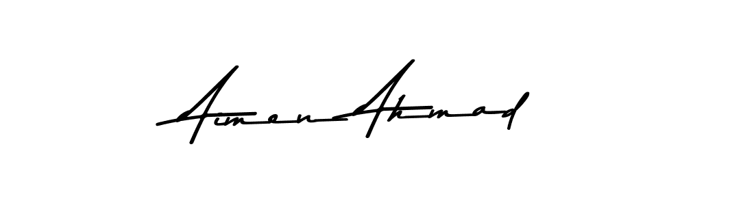 Also You can easily find your signature by using the search form. We will create Aimen Ahmad name handwritten signature images for you free of cost using Asem Kandis PERSONAL USE sign style. Aimen Ahmad signature style 9 images and pictures png
