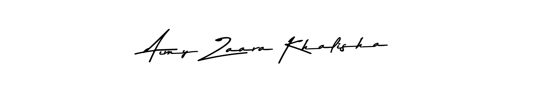 Make a beautiful signature design for name Aimy Zaara Khalisha. Use this online signature maker to create a handwritten signature for free. Aimy Zaara Khalisha signature style 9 images and pictures png