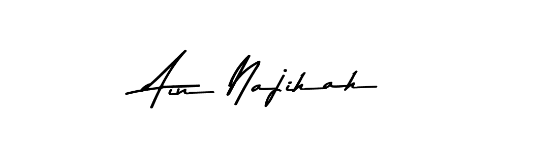 Make a beautiful signature design for name Ain Najihah. With this signature (Asem Kandis PERSONAL USE) style, you can create a handwritten signature for free. Ain Najihah signature style 9 images and pictures png