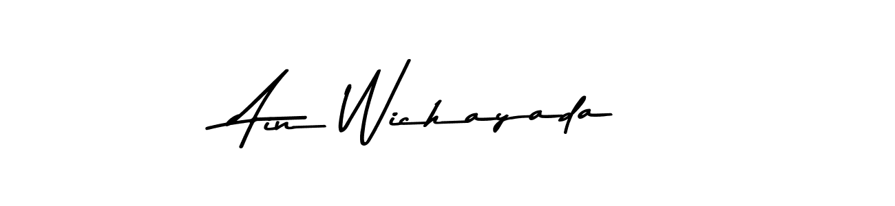 You should practise on your own different ways (Asem Kandis PERSONAL USE) to write your name (Ain Wichayada) in signature. don't let someone else do it for you. Ain Wichayada signature style 9 images and pictures png