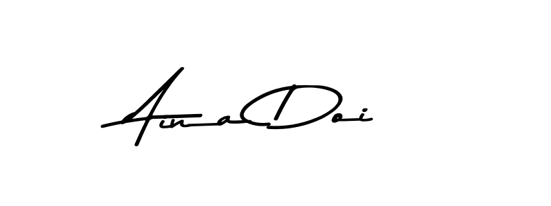 How to make Aina Doi name signature. Use Asem Kandis PERSONAL USE style for creating short signs online. This is the latest handwritten sign. Aina Doi signature style 9 images and pictures png