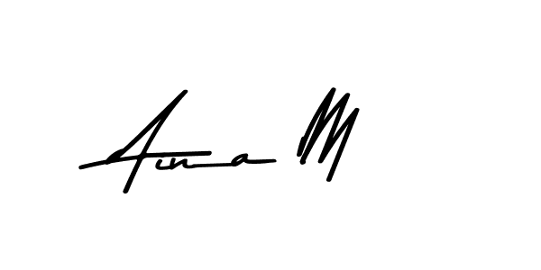 Make a beautiful signature design for name Aina M. Use this online signature maker to create a handwritten signature for free. Aina M signature style 9 images and pictures png