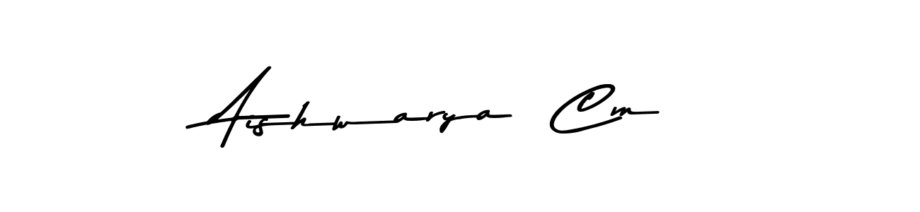 The best way (Asem Kandis PERSONAL USE) to make a short signature is to pick only two or three words in your name. The name Aishwarya  Cm include a total of six letters. For converting this name. Aishwarya  Cm signature style 9 images and pictures png
