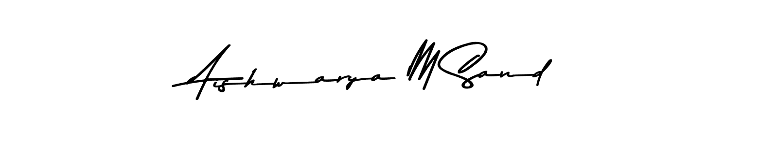 Similarly Asem Kandis PERSONAL USE is the best handwritten signature design. Signature creator online .You can use it as an online autograph creator for name Aishwarya M Sand. Aishwarya M Sand signature style 9 images and pictures png