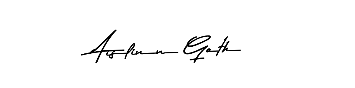 The best way (Asem Kandis PERSONAL USE) to make a short signature is to pick only two or three words in your name. The name Aislinn Goth include a total of six letters. For converting this name. Aislinn Goth signature style 9 images and pictures png