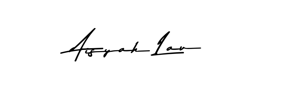 How to make Aisyah Lau name signature. Use Asem Kandis PERSONAL USE style for creating short signs online. This is the latest handwritten sign. Aisyah Lau signature style 9 images and pictures png