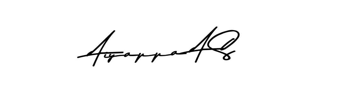 Create a beautiful signature design for name Aiyappa A S. With this signature (Asem Kandis PERSONAL USE) fonts, you can make a handwritten signature for free. Aiyappa A S signature style 9 images and pictures png