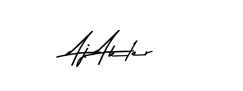 Aj Akter stylish signature style. Best Handwritten Sign (Asem Kandis PERSONAL USE) for my name. Handwritten Signature Collection Ideas for my name Aj Akter. Aj Akter signature style 9 images and pictures png