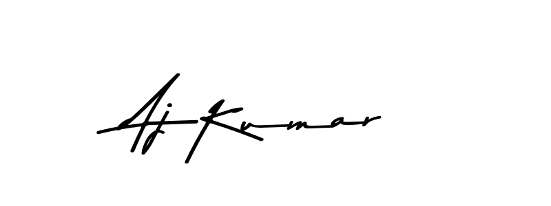 Create a beautiful signature design for name Aj Kumar. With this signature (Asem Kandis PERSONAL USE) fonts, you can make a handwritten signature for free. Aj Kumar signature style 9 images and pictures png