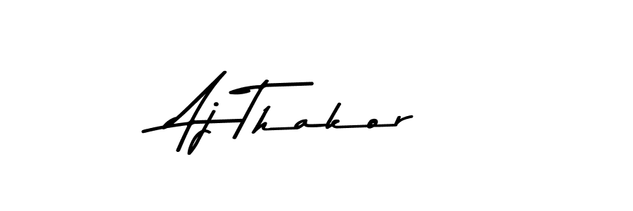 Make a beautiful signature design for name Aj Thakor. With this signature (Asem Kandis PERSONAL USE) style, you can create a handwritten signature for free. Aj Thakor signature style 9 images and pictures png