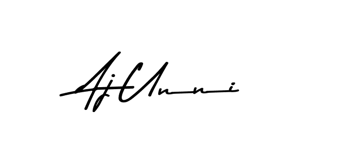 Aj Unni stylish signature style. Best Handwritten Sign (Asem Kandis PERSONAL USE) for my name. Handwritten Signature Collection Ideas for my name Aj Unni. Aj Unni signature style 9 images and pictures png
