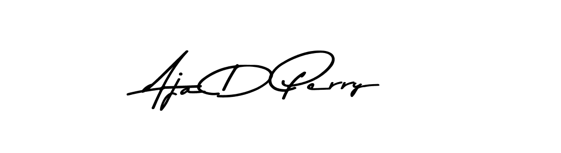 Aja D Perry stylish signature style. Best Handwritten Sign (Asem Kandis PERSONAL USE) for my name. Handwritten Signature Collection Ideas for my name Aja D Perry. Aja D Perry signature style 9 images and pictures png