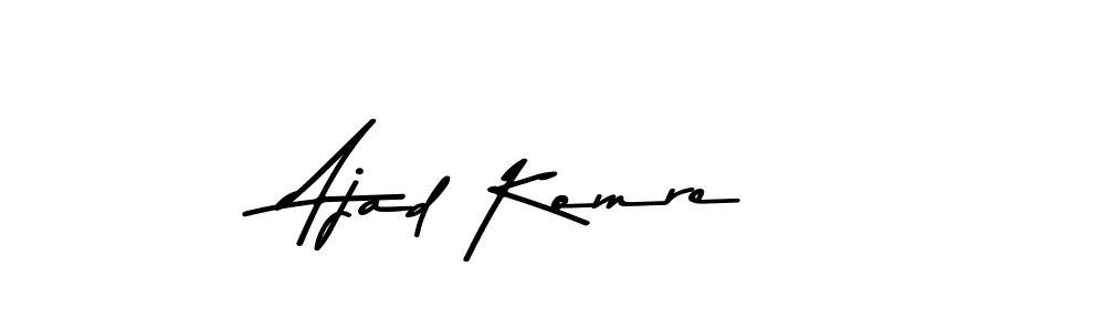 The best way (Asem Kandis PERSONAL USE) to make a short signature is to pick only two or three words in your name. The name Ajad Komre include a total of six letters. For converting this name. Ajad Komre signature style 9 images and pictures png
