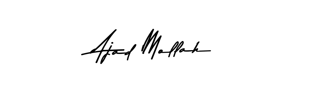 Make a beautiful signature design for name Ajad Mollah. With this signature (Asem Kandis PERSONAL USE) style, you can create a handwritten signature for free. Ajad Mollah signature style 9 images and pictures png