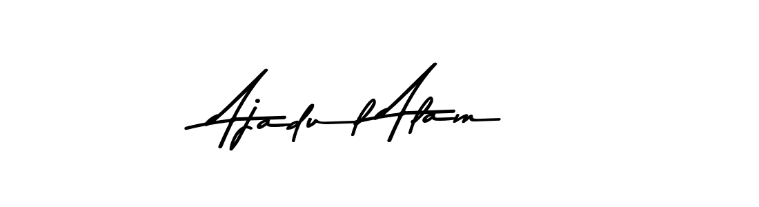 Design your own signature with our free online signature maker. With this signature software, you can create a handwritten (Asem Kandis PERSONAL USE) signature for name Ajadul Alam. Ajadul Alam signature style 9 images and pictures png