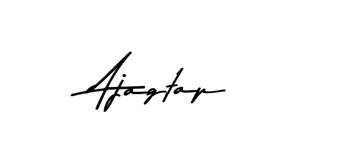 How to make Ajagtap name signature. Use Asem Kandis PERSONAL USE style for creating short signs online. This is the latest handwritten sign. Ajagtap signature style 9 images and pictures png