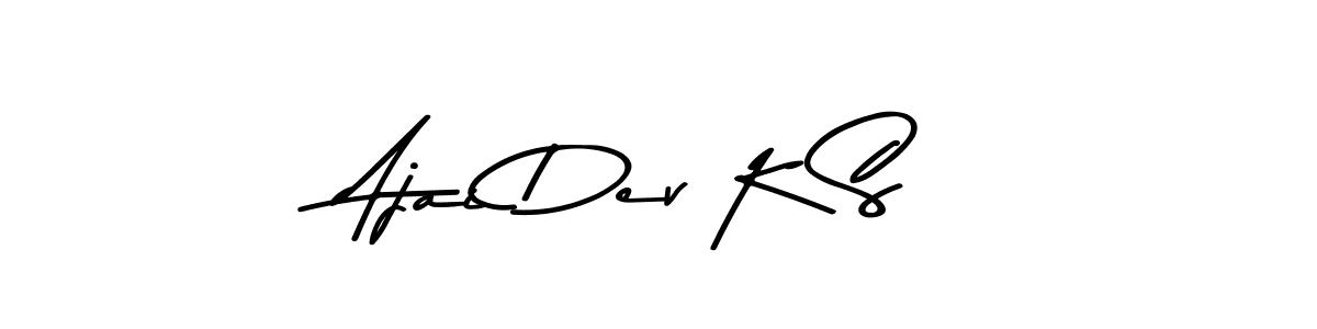 Make a beautiful signature design for name Ajai Dev K S. With this signature (Asem Kandis PERSONAL USE) style, you can create a handwritten signature for free. Ajai Dev K S signature style 9 images and pictures png