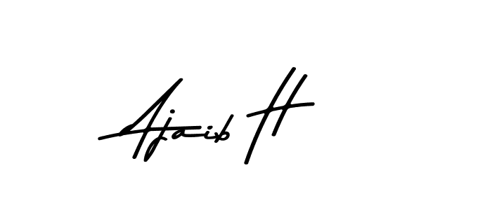 How to Draw Ajaib H signature style? Asem Kandis PERSONAL USE is a latest design signature styles for name Ajaib H. Ajaib H signature style 9 images and pictures png