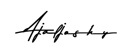 Give your name Ajaljoshy an exquisite flair with the Asem Kandis PERSONAL USE script font. Ideal for contracts, resumes, and formal letterheads. Ajaljoshy signature style 9 images and pictures png
