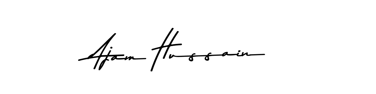 if you are searching for the best signature style for your name Ajam Hussain. so please give up your signature search. here we have designed multiple signature styles  using Asem Kandis PERSONAL USE. Ajam Hussain signature style 9 images and pictures png