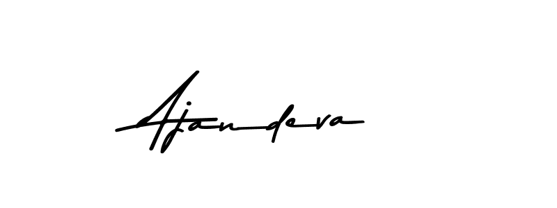 How to make Ajandeva name signature. Use Asem Kandis PERSONAL USE style for creating short signs online. This is the latest handwritten sign. Ajandeva signature style 9 images and pictures png