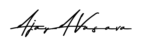 Transform the name Ajay A Vasava into a signature masterpiece using Asem Kandis PERSONAL USE font. Ideal for photographers, artists, and creators looking for watermarks. Ajay A Vasava signature style 9 images and pictures png