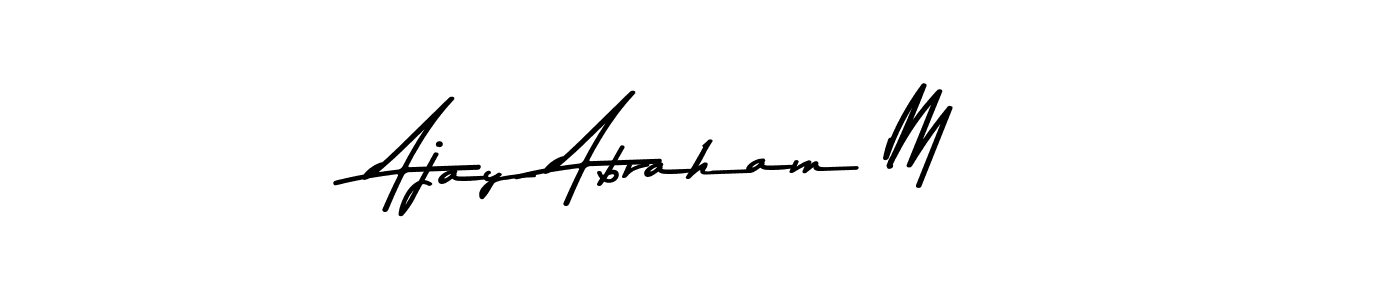 Asem Kandis PERSONAL USE is a professional signature style that is perfect for those who want to add a touch of class to their signature. It is also a great choice for those who want to make their signature more unique. Get Ajay Abraham M name to fancy signature for free. Ajay Abraham M signature style 9 images and pictures png