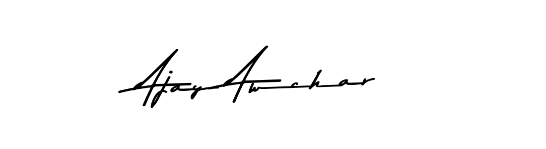 How to make Ajay Awchar name signature. Use Asem Kandis PERSONAL USE style for creating short signs online. This is the latest handwritten sign. Ajay Awchar signature style 9 images and pictures png