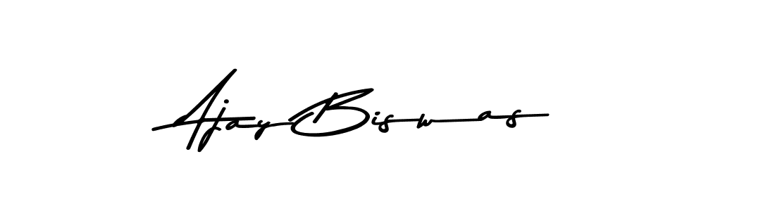 Make a beautiful signature design for name Ajay Biswas. With this signature (Asem Kandis PERSONAL USE) style, you can create a handwritten signature for free. Ajay Biswas signature style 9 images and pictures png