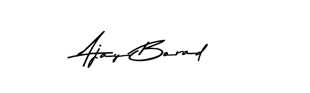 Create a beautiful signature design for name Ajay Borad. With this signature (Asem Kandis PERSONAL USE) fonts, you can make a handwritten signature for free. Ajay Borad signature style 9 images and pictures png