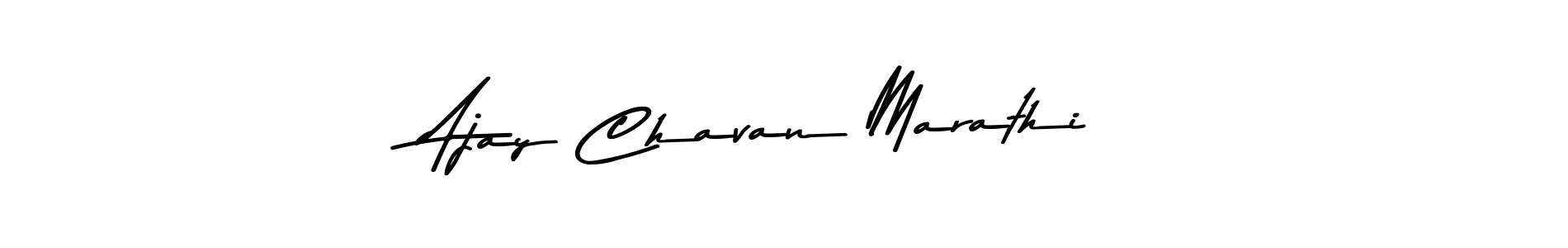 How to make Ajay Chavan Marathi name signature. Use Asem Kandis PERSONAL USE style for creating short signs online. This is the latest handwritten sign. Ajay Chavan Marathi signature style 9 images and pictures png