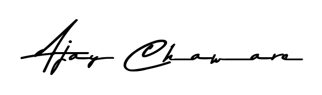 Achieve flawless digital penmanship with Ajay Chaware name in Asem Kandis PERSONAL USE font. The perfect tool for creating online signatures. Ajay Chaware signature style 9 images and pictures png