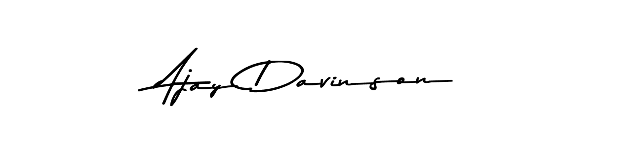 How to make Ajay Davinson name signature. Use Asem Kandis PERSONAL USE style for creating short signs online. This is the latest handwritten sign. Ajay Davinson signature style 9 images and pictures png