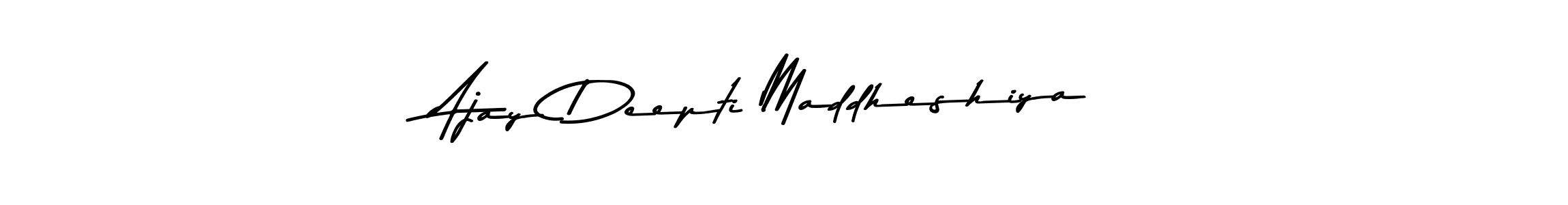 The best way (Asem Kandis PERSONAL USE) to make a short signature is to pick only two or three words in your name. The name Ajay Deepti Maddheshiya include a total of six letters. For converting this name. Ajay Deepti Maddheshiya signature style 9 images and pictures png