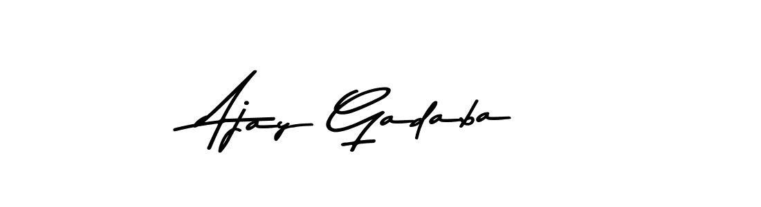 You can use this online signature creator to create a handwritten signature for the name Ajay Gadaba. This is the best online autograph maker. Ajay Gadaba signature style 9 images and pictures png