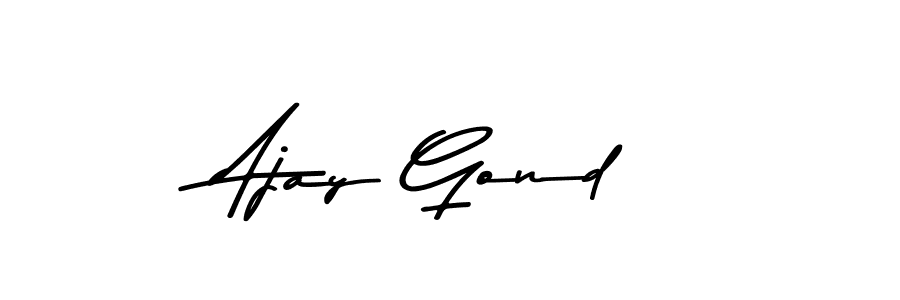 Create a beautiful signature design for name Ajay Gond. With this signature (Asem Kandis PERSONAL USE) fonts, you can make a handwritten signature for free. Ajay Gond signature style 9 images and pictures png
