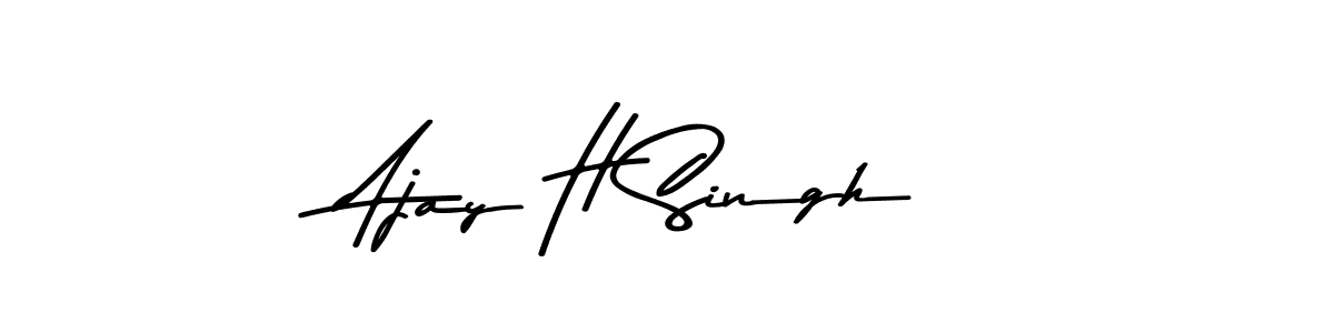 Ajay H Singh stylish signature style. Best Handwritten Sign (Asem Kandis PERSONAL USE) for my name. Handwritten Signature Collection Ideas for my name Ajay H Singh. Ajay H Singh signature style 9 images and pictures png