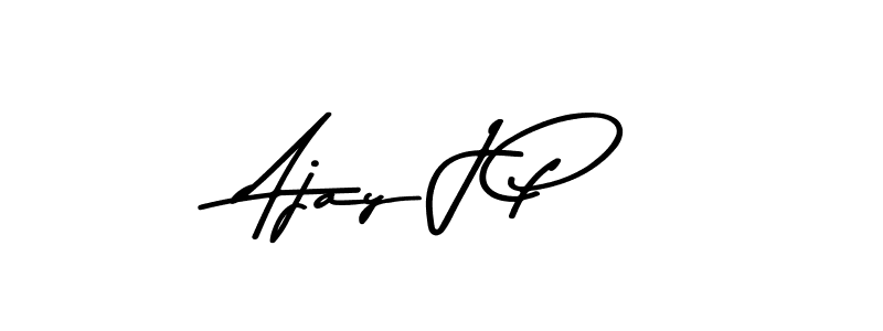 Create a beautiful signature design for name Ajay J P. With this signature (Asem Kandis PERSONAL USE) fonts, you can make a handwritten signature for free. Ajay J P signature style 9 images and pictures png