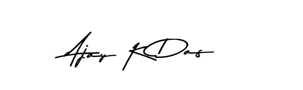 Create a beautiful signature design for name Ajay K Das. With this signature (Asem Kandis PERSONAL USE) fonts, you can make a handwritten signature for free. Ajay K Das signature style 9 images and pictures png