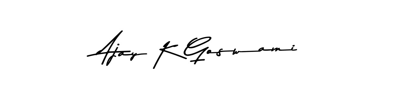 Similarly Asem Kandis PERSONAL USE is the best handwritten signature design. Signature creator online .You can use it as an online autograph creator for name Ajay K Goswami. Ajay K Goswami signature style 9 images and pictures png