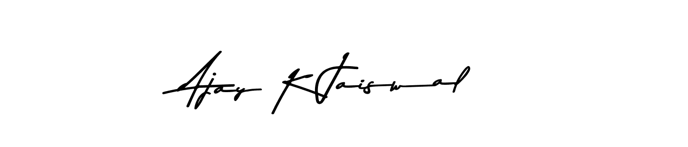 Create a beautiful signature design for name Ajay K Jaiswal. With this signature (Asem Kandis PERSONAL USE) fonts, you can make a handwritten signature for free. Ajay K Jaiswal signature style 9 images and pictures png