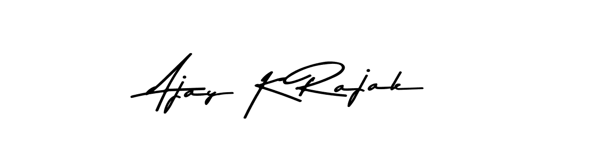 Create a beautiful signature design for name Ajay K Rajak. With this signature (Asem Kandis PERSONAL USE) fonts, you can make a handwritten signature for free. Ajay K Rajak signature style 9 images and pictures png